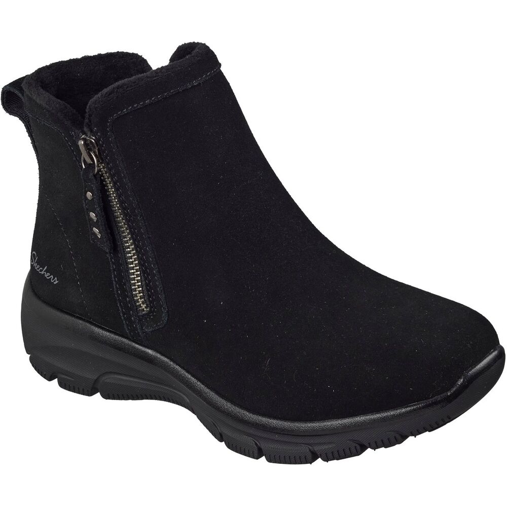 Skechers Korte Laars 168188 BBK Easy Going Urban Zip Zwart - 199703690769