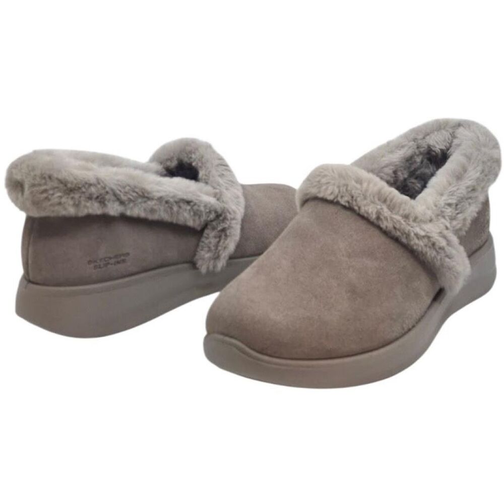 Skechers Pantoffel Hands-Free Slip-Ins 168118 TPE Cozy Escape Snowy Bliss Taupe - 199025426466