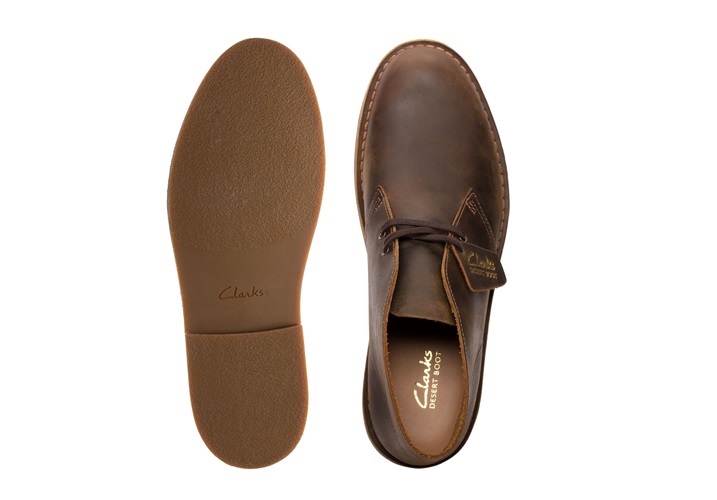 Clarks Veterboot Desert Boot Evo Beeswax Leather Bruin Gevet Leer