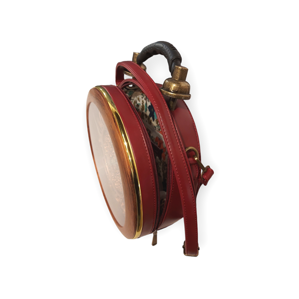 Laura Vita Tas Horloge DAF-DP066-A Rouge Bordeaux Rood Brons - 3666138092063