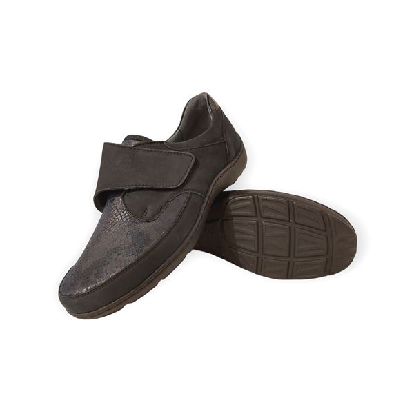 Waldlaufer Orthotritt Klittenbandschoen 496H31 350 194 Blauw Stretch Wijdte H - 4059524625387