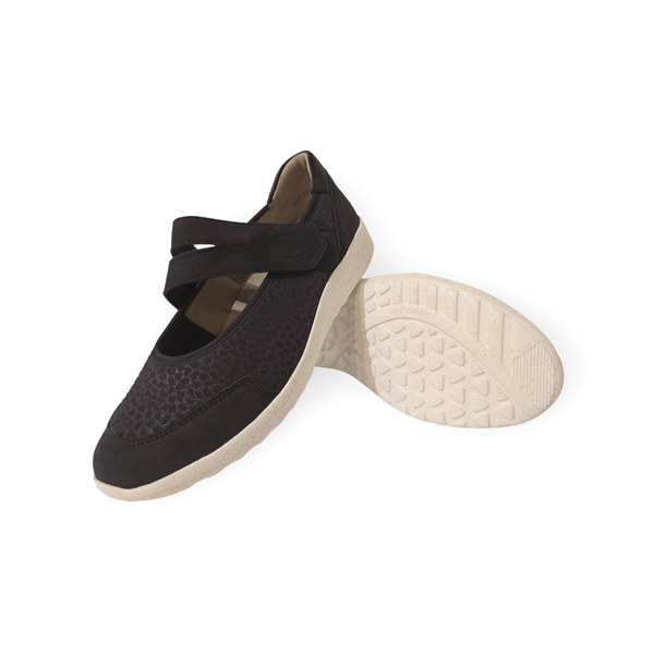 Waldlaufer OrthoTritt Klittenbandschoenen 634K31 301 217 Marine Blauw Print Wijdte K - 4099595168055