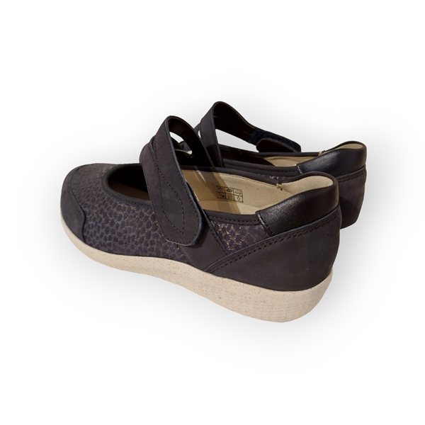 Waldlaufer OrthoTritt Klittenbandschoenen 634K31 301 217 Marine Blauw Print Wijdte K - 4099595168055