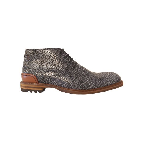 Floris Van Bommel Nette Veterboot SFM 50141 31 01 Donkergrijs Wijdte H