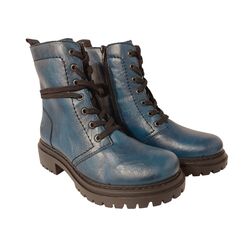 Rieker Veterboot 72675-12 Blauw Fleece - 4061811021635