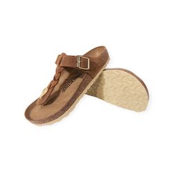 Birkenstock Gizeh  Braided Teenslippers Breed 1021355 Cognac - 4061417157585