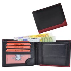 Dariya Portemonnee 120 B Zwart Rood Leer - 4260182892787