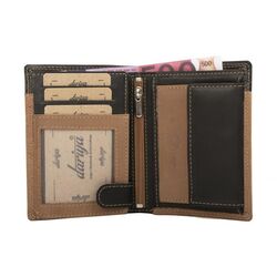 Dariya Portemonnee 2311 Zwart Bruin Hunter Leer - 4260182896495