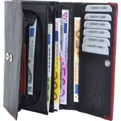 Dariya Portemonnee 240 Zwart Rood Leer - 4260182892336