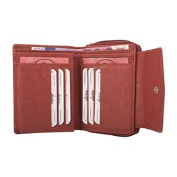 Dariya Portemonnee 257-beere Rood Terracotta Print Leer - 4260182898710