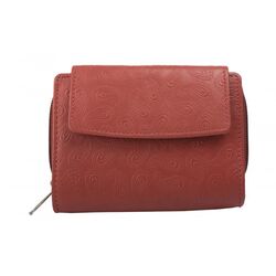 Dariya Portemonnee 257-beere Rood Terracotta Print Leer - 4260182898710