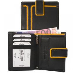 Dariya Portemonnee 2701-blackyellow Zwart Geel Leer - 4260182897393