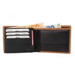 Dariya Portemonnee 2900 Zwart Cognac Leer - 4260182897362