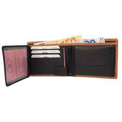 Dariya Portemonnee 2900 Zwart Cognac Leer - 4260182897362