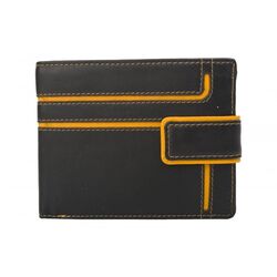 Dariya Portemonnee 2901-blackyellow Zwart Geel Leer - 4260182897515