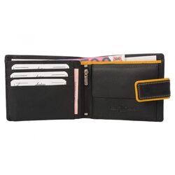Dariya Portemonnee 2901-blackyellow Zwart Geel Leer - 4260182897515