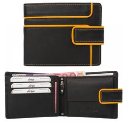 Dariya Portemonnee 2902-blackyellow Zwart Geel Leer - 4260182897546