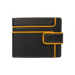 Dariya Portemonnee 2902-blackyellow Zwart Geel Leer - 4260182897546