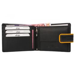 Dariya Portemonnee 2902-blackyellow Zwart Geel Leer - 4260182897546