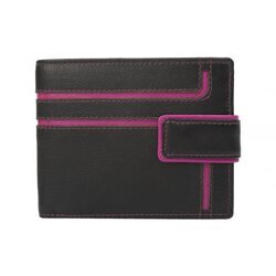 Dariya Portemonnee 2903 Zwart Roze Leer - 4260182897584