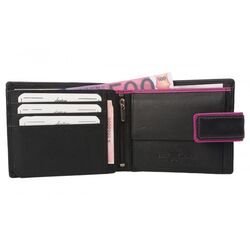 Dariya Portemonnee 2903 Zwart Roze Leer - 4260182897584