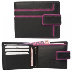 Dariya Portemonnee 2903 Zwart Roze Leer - 4260182897584