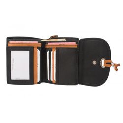 Dariya Portemonnee 3003 Zwart Tan Leer - 4260182897379