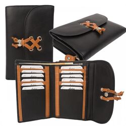Dariya Portemonnee 3004 Zwart Tan Leer - 4260182897386