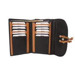 Dariya Portemonnee 3004 Zwart Tan Leer - 4260182897386