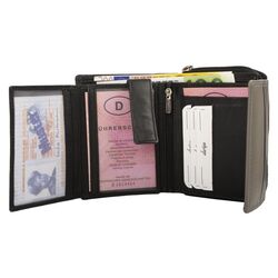 Dariya Portemonnee Z2008 Zwart Grijs Leer - 4262409890149