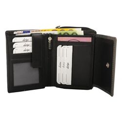 Dariya Portemonnee Z2008 Zwart Grijs Leer - 4262409890149