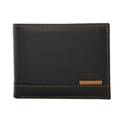 Dariya Portemonnee Z2011 Zwart Cognac Leer - 4262409890033