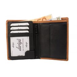 Dariya Portemonnee Zwart Bruin Leer - 4260182897355