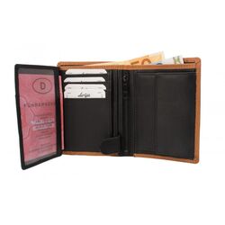 Dariya Portemonnee Zwart Bruin Leer - 4260182897355