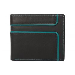 Dariya Portemonnee Zwart Turquoise Leer - 4260182897591