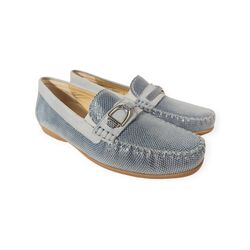 Sioux Instapper Cortizia-723-H Lichtblauw Suède Verwisselbaar Voetbed Wijdte H - 4068238026854