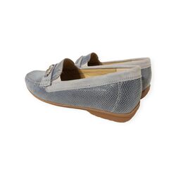 Sioux Instapper Cortizia-723-H Lichtblauw Suède Verwisselbaar Voetbed Wijdte H - 4068238026854