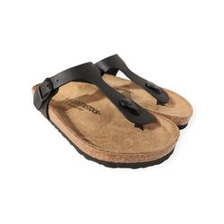 Birkenstock Gizeh Teenslipper 1026436 Saffiano Zwart Print - 4061418989987