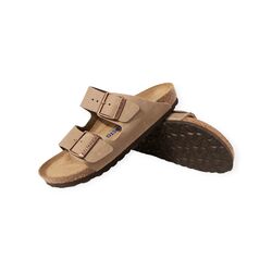 Birkenstock Arizona Slippers 0552813 Tabacco Brown Leer Smal - 4052001263591