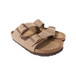 Birkenstock Arizona Slippers 0552813 Tabacco Brown Leer Smal - 4052001263560