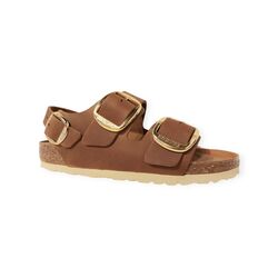 Birkenstock Sandaal Milano Big Buckle 1024067 Cognac Leer Smal - 4061418184382