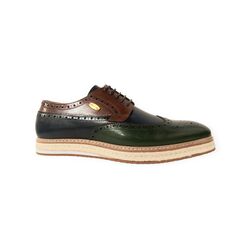 Laura Vita Nette Schoen Aksil 01 MX041-1 Kaki Cognac Blauw Groen - 3666138595794