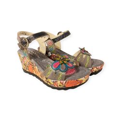 Laura Vita Sandaal Berlino 02 SD317-2 Grijs Multi - 3666138553251