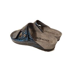 Rohde Slipper 5854 Blauw Krokolak Zacht Voetbed - 4064304329744