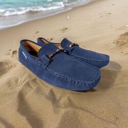 Adventure Instapper Milano Blauw Suede Leer High Soft Insole - 8951005742810