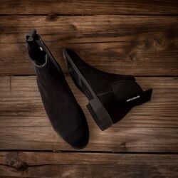 Adventure Chelsea Boot Luzern Warm Gevoerd Zwart Suede Leer - 8951005743190