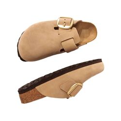 Birkenstock Slipper Boston Big Buckle 1028052 Sandcastle Nubuck Smal - 4066648551898