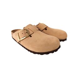 Birkenstock Slipper Boston Big Buckle 1028052 Sandcastle Nubuck Smal - 4066648551973