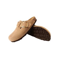 Birkenstock Slipper Boston Big Buckle 1028052 Sandcastle Nubuck Smal - 4066648551973