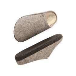 Birkenstock Pantoffel Zermatt Rivet 1015086 Lichtgrijs Gevoerd Voetbed Smal - 